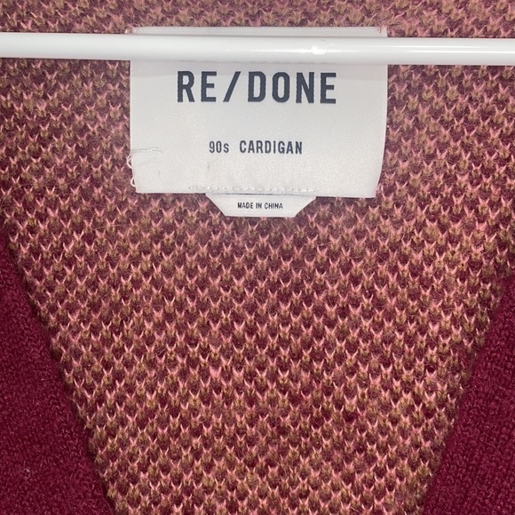 Re/Done 90s Oversized Mulberry Knit Sweater Cardigan - Picture 7 of 10